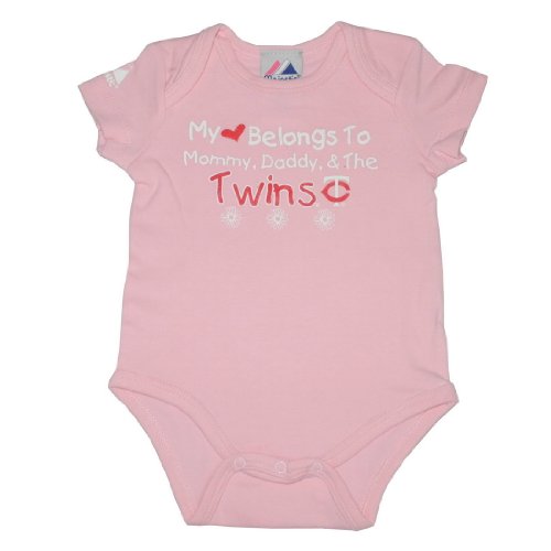 MLB Minnesota Twins Baby / Infant One-Piece Bodysuit / Romper / Onesie - Pink (Size: 6/9)
