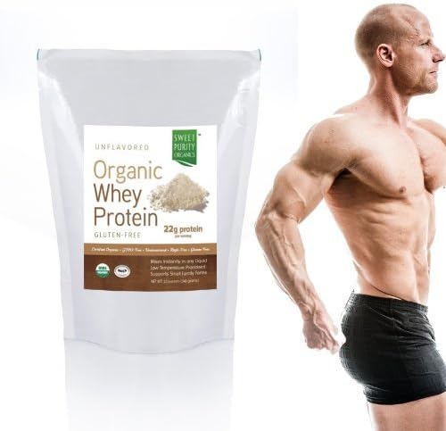 Organic Whey Protein - USDA Certified Organic - Hormone-Free &amp; Undenatured (Plain - 3 Pack)