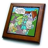 Snail Real Estate Showings - 8x8 Framed Tile