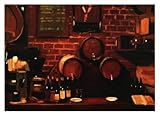 IMAGE OF Wine Kegs HIGH QUALITY CANVAS Print With Light Added BRUSHSTROKES Pam Ingalls-Cox 36x26