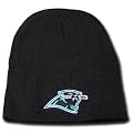 nfl beanie knit hat cuffless carolina panthers black