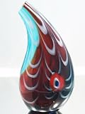 Murano Design Mouth Blown Rainbow Stripe Spiral Glass Vase X-571