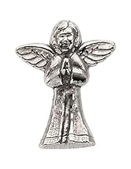 Praying Angel Lapel Pin in 14k Yellow Gold