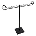 Metal T-Bar Jewelry Display for Necklaces and Pendants with Pewter Finish