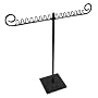 Metal T-Bar Jewelry Display for Necklaces and Pendants with Pewter Finish