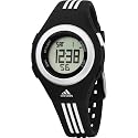 Adidas Kids - ADM4013 - Montre Junior - Quartz Digitale - Multifonctions - Bracelet Plastique noir Bandes Blanches