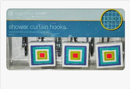 Novelty Multi-Color Square Pattern Shower Hooks