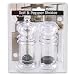 Classic Clear Plastic Salt Shaker and Pepper Grinder Mill Set