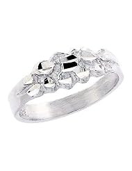 Sterling Silver Wedding & Engagement Ring Nugget Ring for Women 7mm ( Size 6... by 