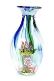 Glass Vase Heavy & Elegant 100% Handblown Art X913