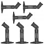 VideoSecu 6 Black Universal Satellite Speaker Mounts / Brackets for Walls and Ceilings 1UP
