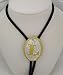 Silver/Gold Plated Monogram Letter "L" Bolo Tie