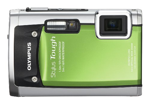 Olympus Stylus Tough 6020 14MP Digital Camera with 5x Wide Angle Zoom and 2.7 inch LCD (Green)