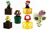 New Super Mario Bros mini figures bundle (a set of Five ~1 figures: Mario, Goomba, Luigi, Koopa Troopa, and Mushroom; Each comes with a ~1 mounting block) (Japanese Imported)