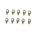 Yueton Curved Lobster Clasps-100pcs 7x12mm Lobster Claw Clasps DIY Jewelry Fastener Hook, Necklace DIY Fasteners (Bronze)