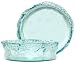 Spanish Recycled Textured Glass Round Trifle Bowl 10"Dx3"H