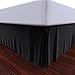 Bed Skirt by Royal - 100% Cotton Pleated Bed Skirt (Queen, Black)