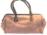 Maxam Brown Suede Satchel Bag Handbag Purse