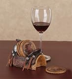 Western Saddle Cowboy Bar Coasters Set New