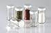 Glass Spice Jars- Set of Six Glass Spice Bottles