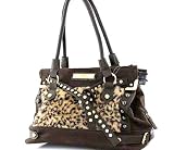 Nicole Lee Shelly Handbag Leopard Fur Purse
