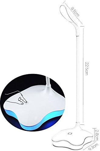 Voyeah Dimmable Reading Lamp Gooseneck Desk Light Sensitive Touch Control Eye-protection Study Light, 3-Level Brightness Nightlight, 4-Leaf Clover Base