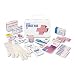 First Aid Station is wall-mountable with a weatherproof seal for indoor or outdoor use. Meets OSHA standards when full. Includes basic first-aid guide, bandages, bandage tape, adhesive bandages, cold pack, tweezers, eye wash, eye pad, antiseptics, latex glove, first-aid scissors and pain relievers. Carrying case is impact-resistant. First Aid Station contains 119 pieces for up to 15 people.