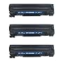 3-Pack HP 35A (CB435A) Compatible Brand 1,500 Page Yield Toner Cartridge For Use With The HP LaserJet P1002, P1003, P1004, P1005, P1006 and P1009 Printers