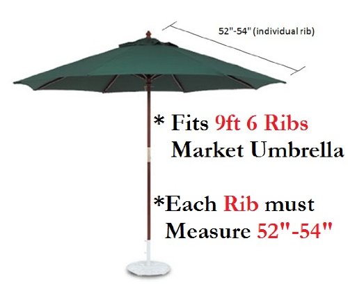 Canopy Only 9ft Replacement Market Umbrella Canopy 6 Ribs In Black Garden Patio Umbrellas Home Garden Rgcollege Com