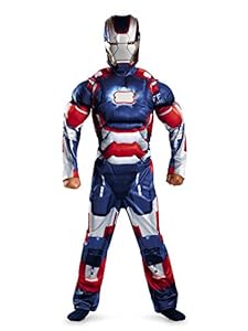 Marvel Comics Boys Iron Man 3 Iron Patriot Muscle Costume with Mask