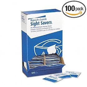 Bausch & Lomb Pre-Moistened Lens Cleaning Tissues, Box Of 100