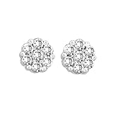 0.50 (1 2) cttw Flower Diamond Stud Earrings - 14kt White or Yellow Gold