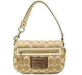 Coach Signature C Poppy Top Handle Pouche Demi Bag / Wristlet Bag Style 43551