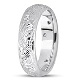 0.20ctw Diamond Platinum Mens Wedding Band (6mm)