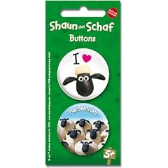 Shaun das Schaf - XL-Button 2er Set "Love"
