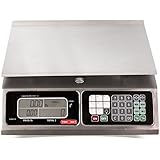 TORREY LPC40L Electronic Price Computing Scale, Rechargeable Battery, Stainless Steel Construction, 100 Memories, 8 Direct Access Keys , 40 lb