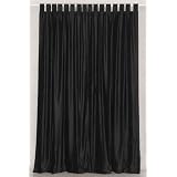 Black Velvet Curtains Drapes Panels - Tab Top (Loops) Curtain Length: 92 Inches by 