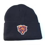 Reebok Chicago Bears Classic Bear Face Cuffed Knit Hat in Black