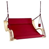 Outback Burgundy Outdoor Hanging Double Lounger Chair