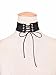 Paixpays Women Wide Velvet Ribbon Chunky Choker Collar Lace-Up Neck Chain Collar Necklace