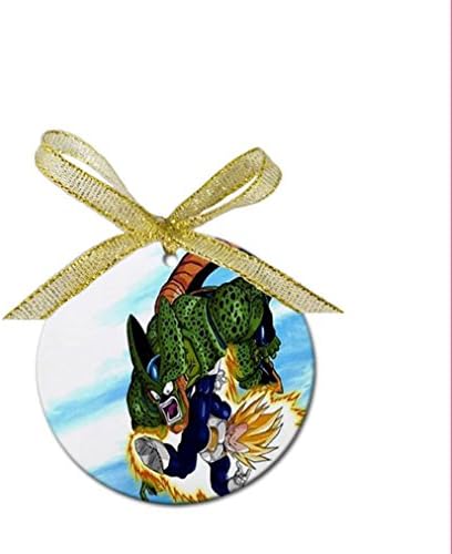 Dragon Ball Z Anime Funny Custom DIY Crafts Christmas Holiday Festival Porcelain Round Ornament