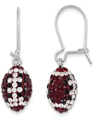 Sterling Silver Swarovski Elements Phoenix Spirit Football Earrings