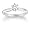 14k White Gold Round Solitaire Diamond Engagement Ring (1/3 ct, H-I Color,  SI2-I1 Clarity), Size 5