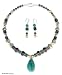 Pearl and amazonite jewelry set, 'Dolmen Goddess' 17.3 W 0.6 L