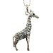 Giraffe Pendant with 1.2mm Ball Chain 16 to 18" Adjustable Necklace