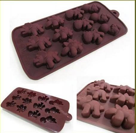 dinosaur shape Muffin case Candy Jelly Ice cake Silicone Mould Mold Baking Pan Tray