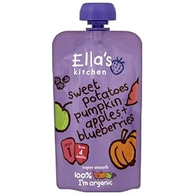 Ella's Kitchen Stage 1 Organic Sweet Potato, Pumpkin, Apple and Blueberries 120 g (Pack of 7)