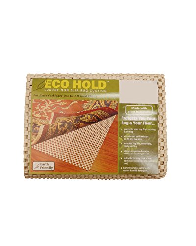 NaturalAreaRug Eco Hold Rug Pad Earth Friendly Provides Extra Cushion For All Hard Surfaces of size  4' x 6'. Heavier and Thicker than Most Rug Pads