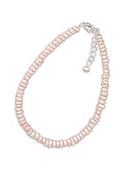 Sterling Silver 13 + 2 Inch Extension Pink Cultured Freshwater Pearl Necklace