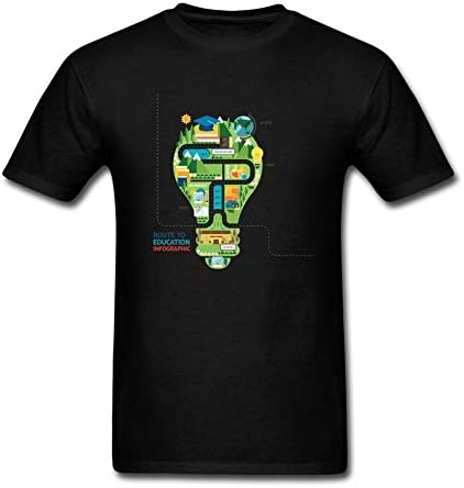 Nicesne Education light Bulb Shape Template Design T Shirt For Men